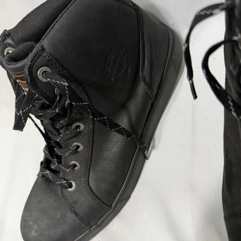 Harley-davidson Men's Black and Grey Boots